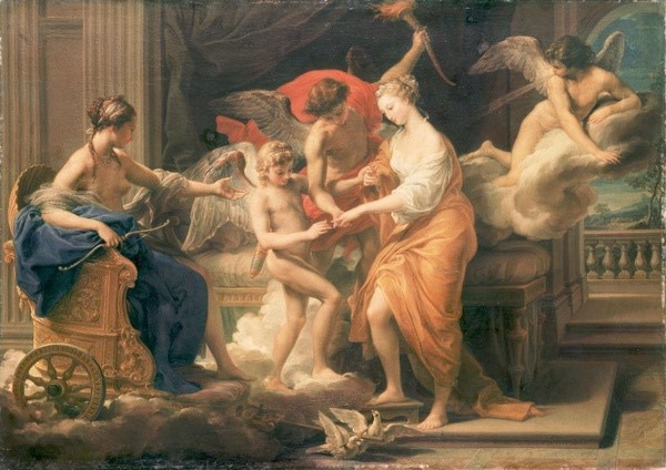 幸福的婚禮。 The Marriage of Cupid and Psyche, By Pompeo Girolamo Batoni, 1706-1787, (1756)