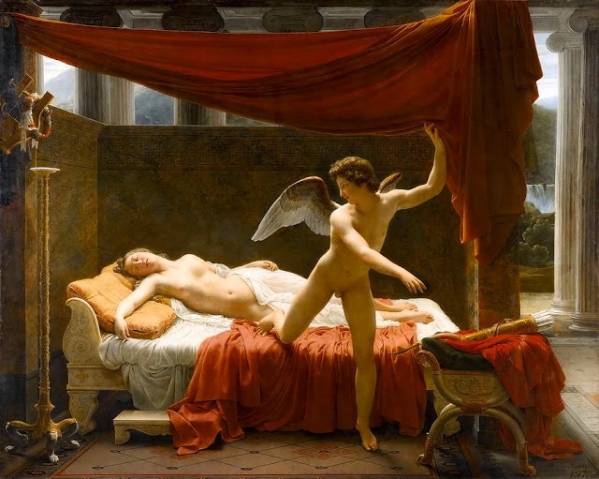 邱彼特清晨的脫逃 Cupid fleeing the sleeping Psyche, by Francois-Edouard Picot (1786-1868) (1817)
