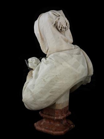 奧賽羅Othello 大理石、青銅雕像 57*54*85cm 皮耶多‧卡維Pietro CALVI 1833-1884 (奇美典藏)