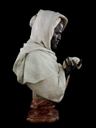 奧賽羅Othello 大理石、青銅雕像 57*54*85cm 皮耶多‧卡維Pietro CALVI 1833-1884 （奇美典藏）