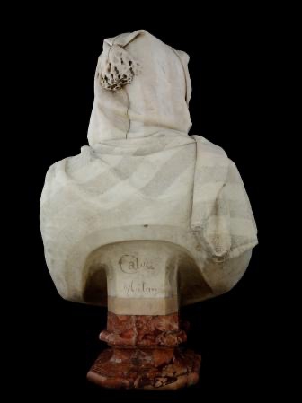 奧賽羅Othello 大理石、青銅雕像 57*54*85cm 皮耶多‧卡維Pietro CALVI 1833-1884 (奇美典藏)