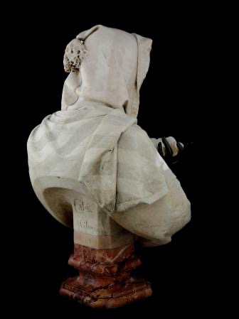 奧賽羅Othello 大理石、青銅雕像 57*54*85cm 皮耶多‧卡維Pietro CALVI 1833-1884 (奇美典藏)